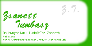 zsanett tumbasz business card